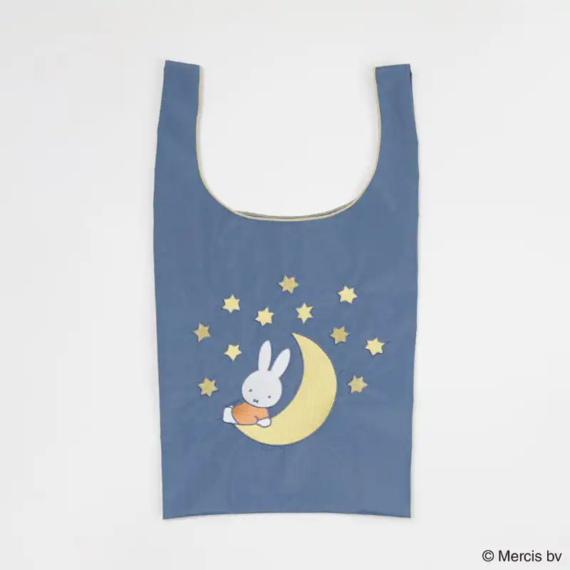 miffy ミッフィー EMBROIDERY ショッピンッグバッグ ネイビー/MIFF-208A